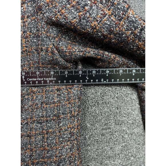 J'Envie Sport Blazer Jacket Womens 14 Gray Brown Tweed Plaid Made in USA Lined - Picture 6 of 7